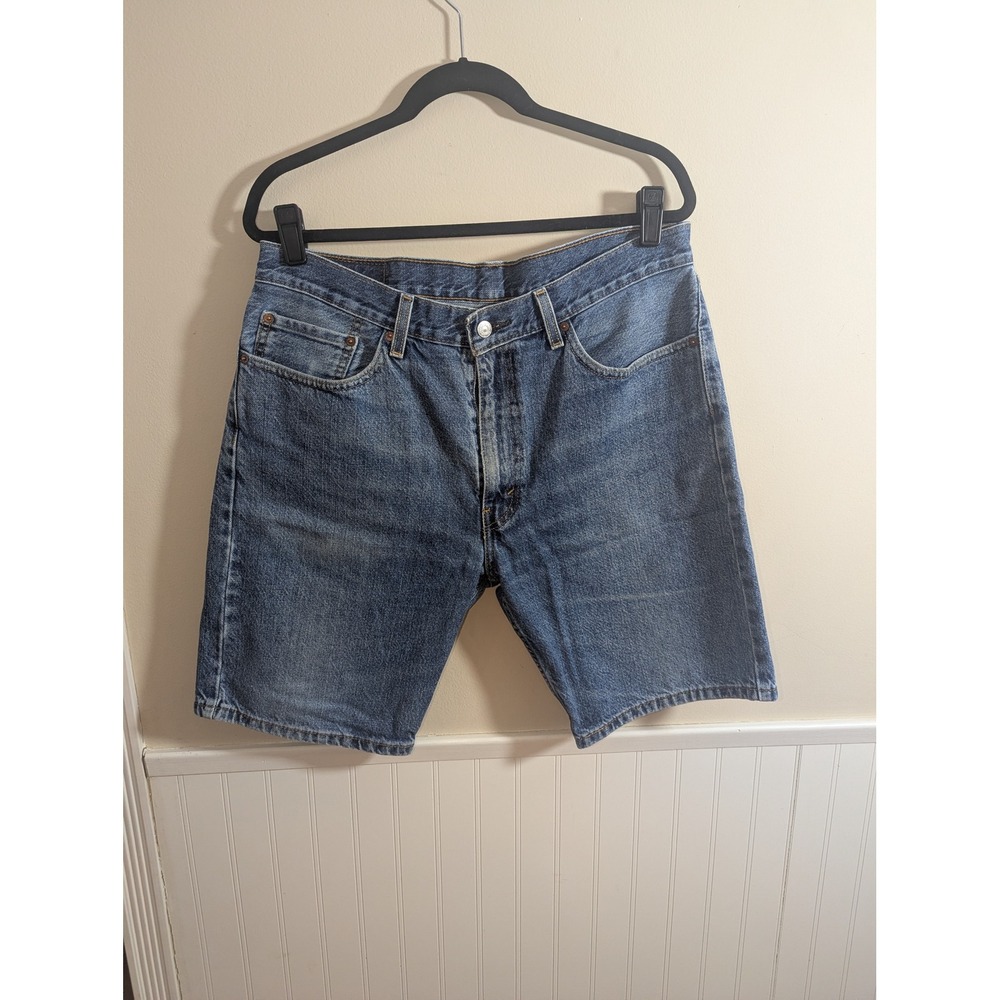 Levis 505 Regular Fit Denim Shorts Women's 14 /16 Blue Medium‎ Wash